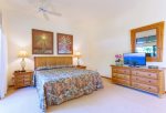 Huge bedroom is cooled by lovely trade-winds or AC, ceiling fan